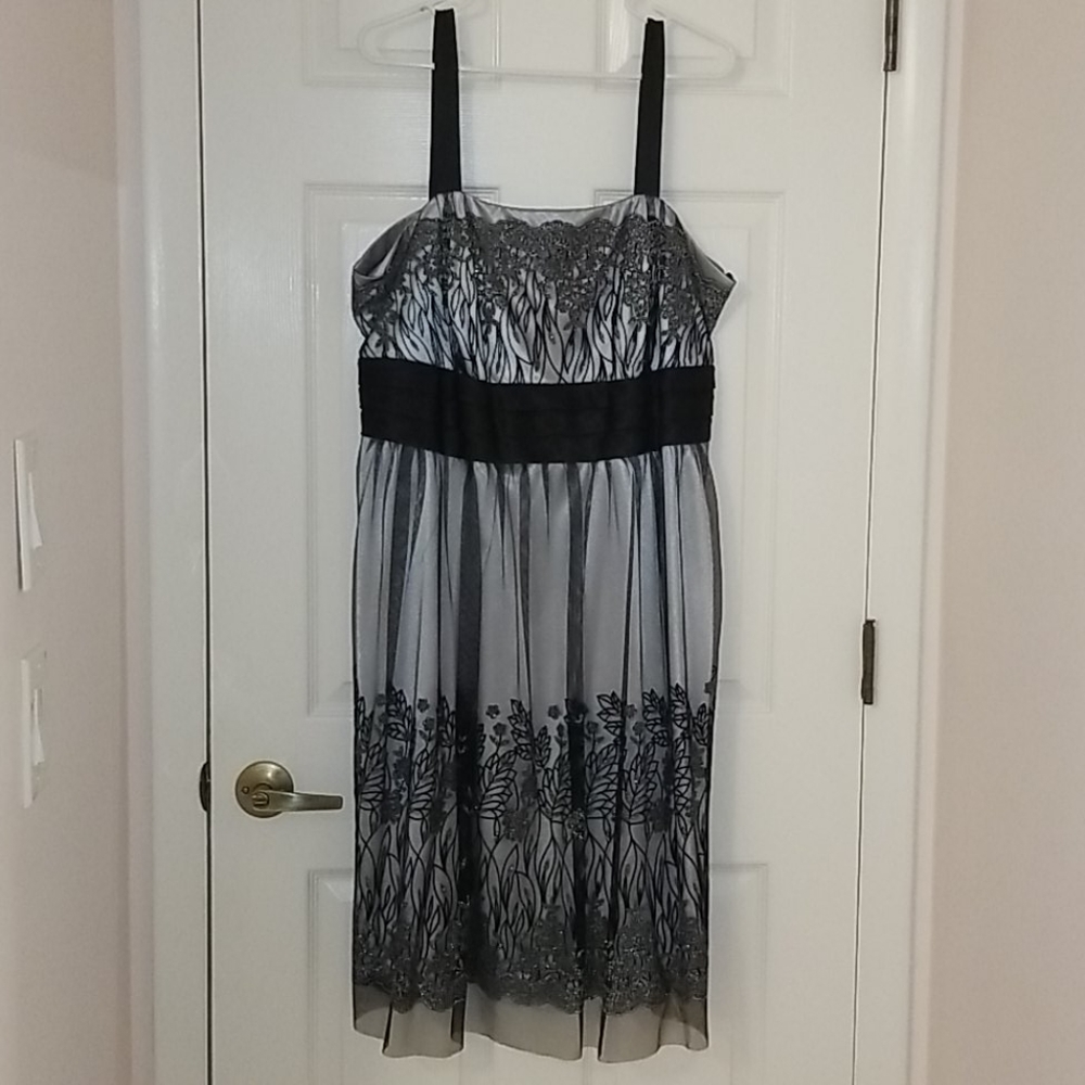 Black and silver party dress